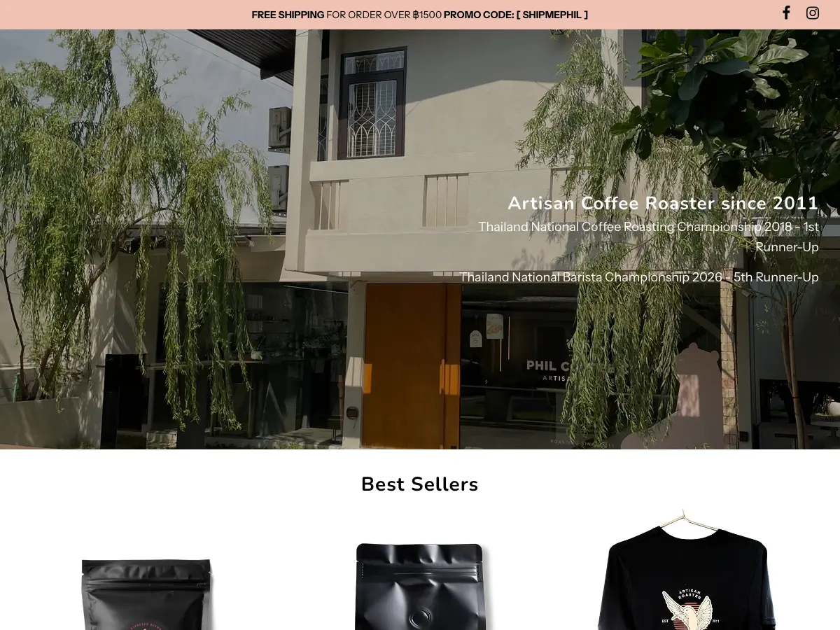 Phil Coffee Co's website