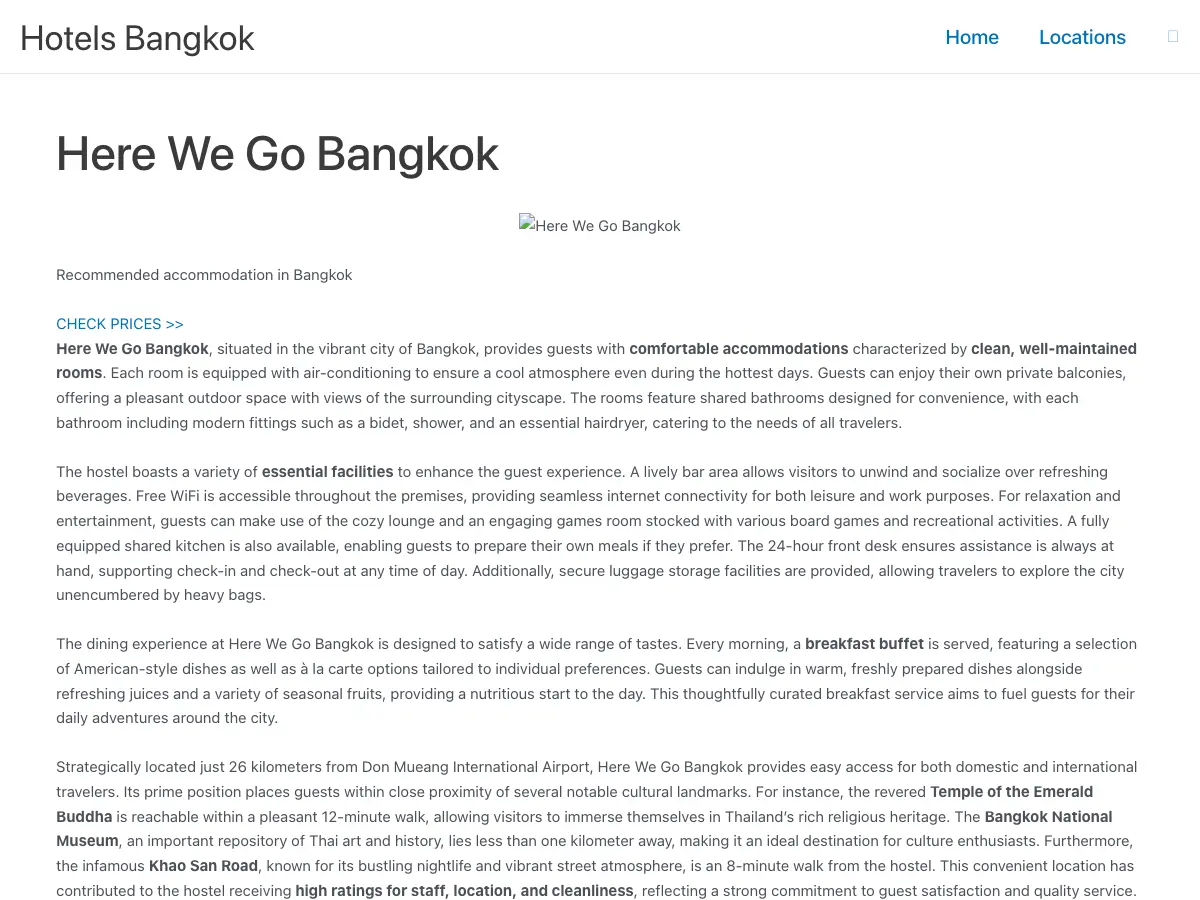 Here We Go Bangkok's website