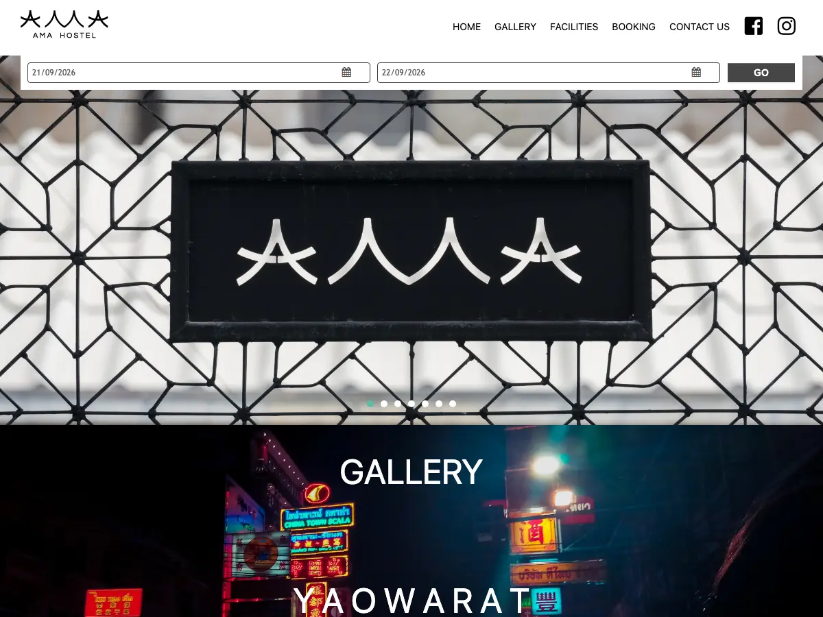 Ama Hostel Bangkok's website