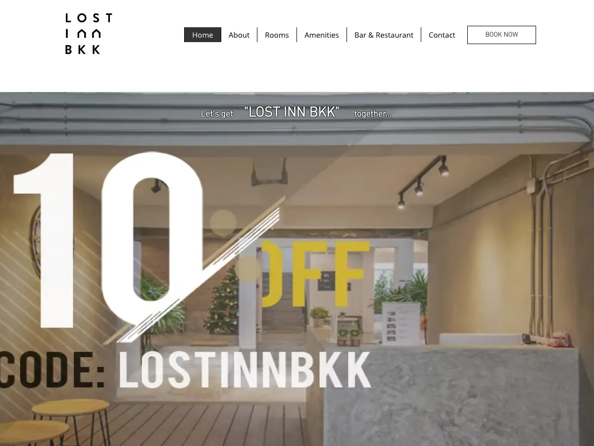 Lost Inn Bkk's website