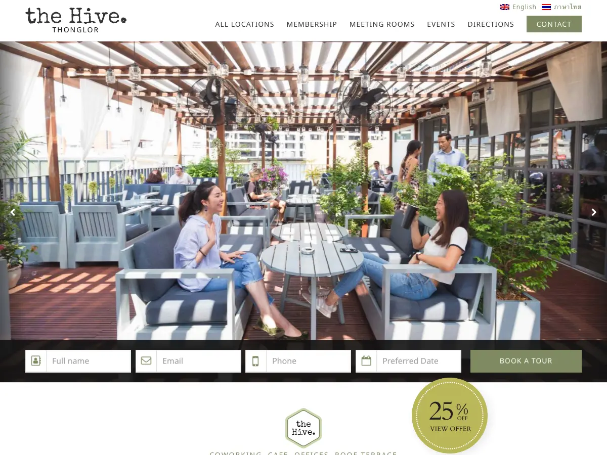 the Hive Thonglor's website
