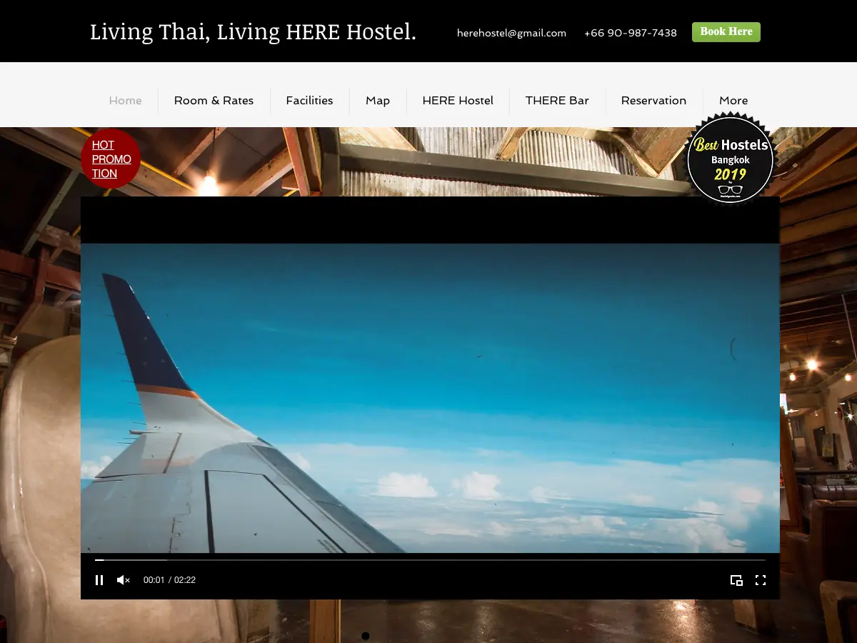Here Hostel's website