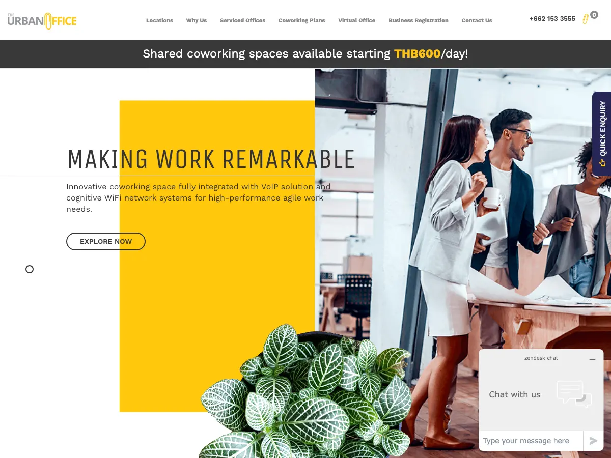 The Urban Office's website