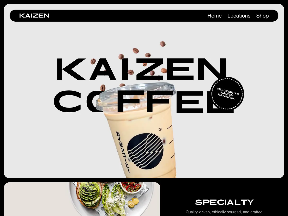 Kaizen Coffee's website