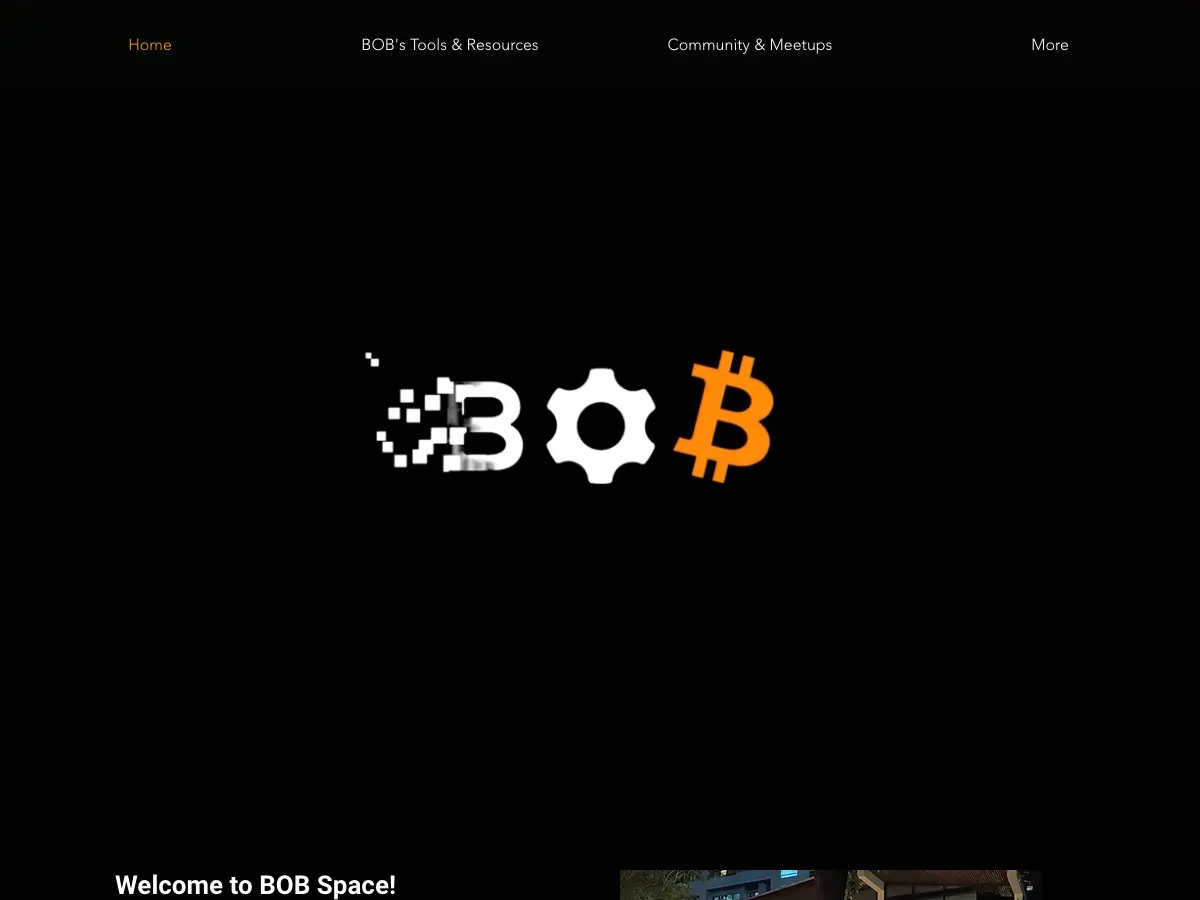 BOB Space's website
