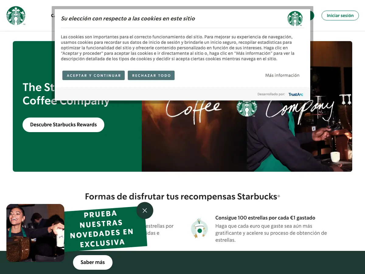Starbucks's website