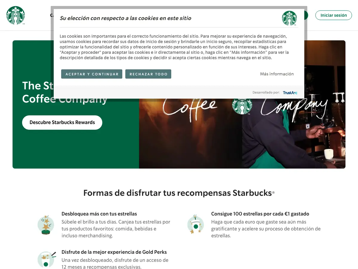 Starbucks's website