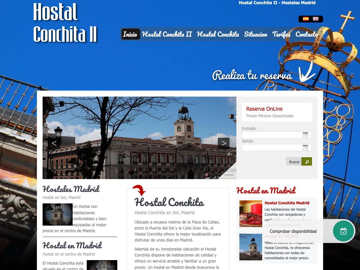 Hostal Conchita II's website