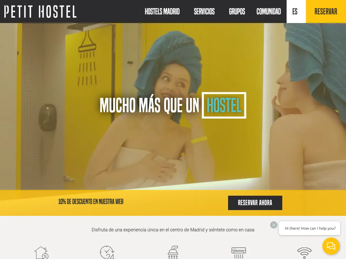 Petit Hostel La Latina's website