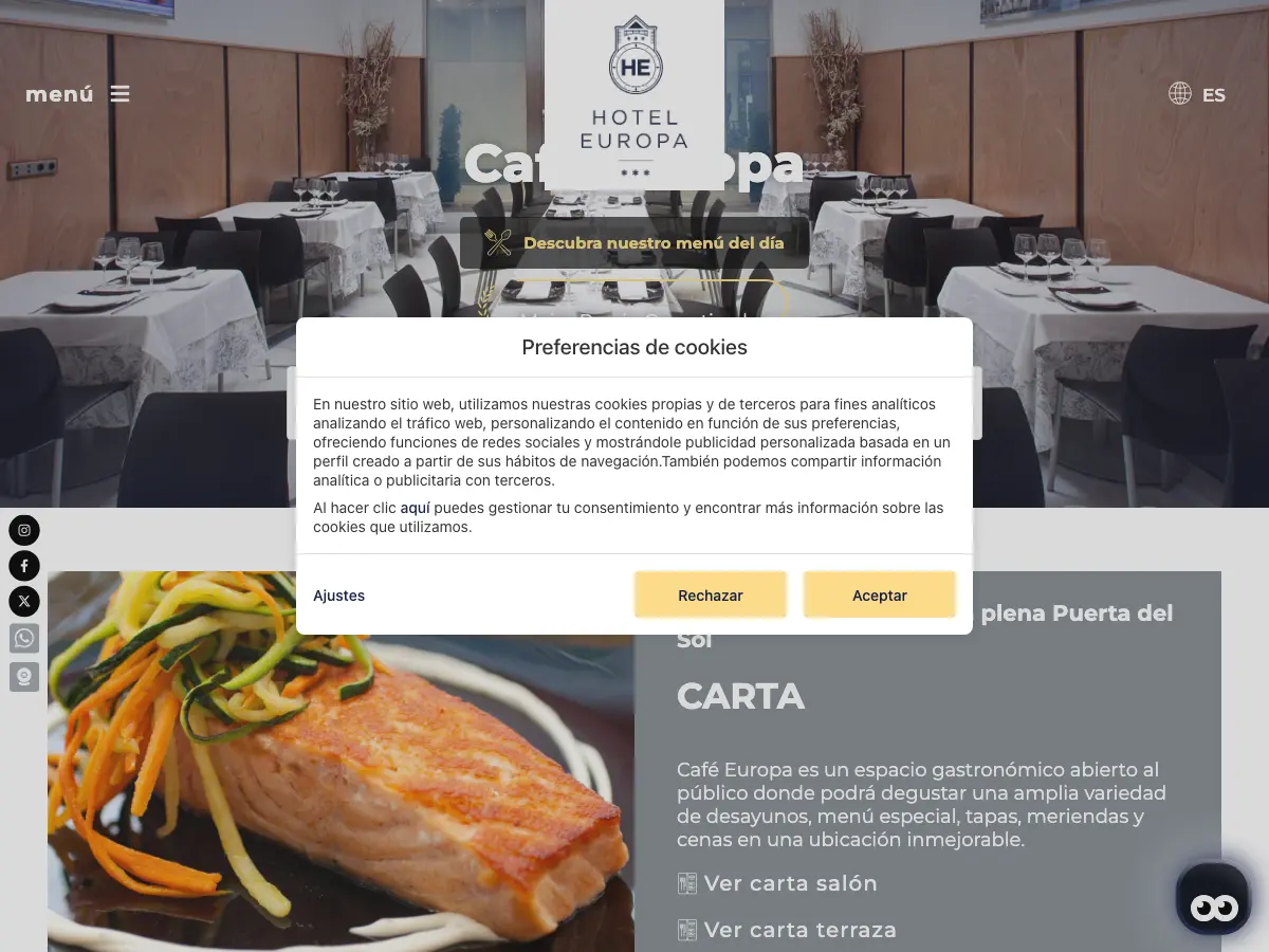 Café Europa's website