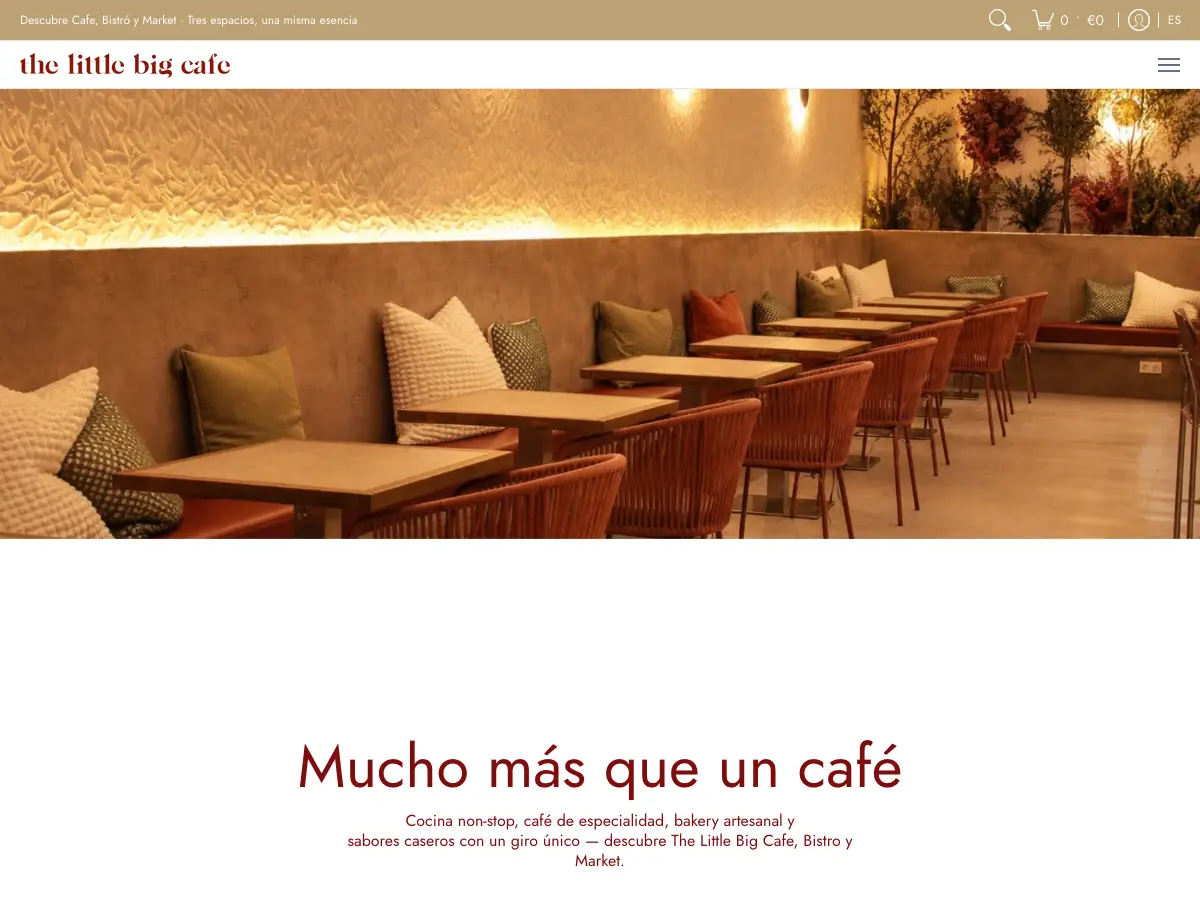 The Little Big cafe's website