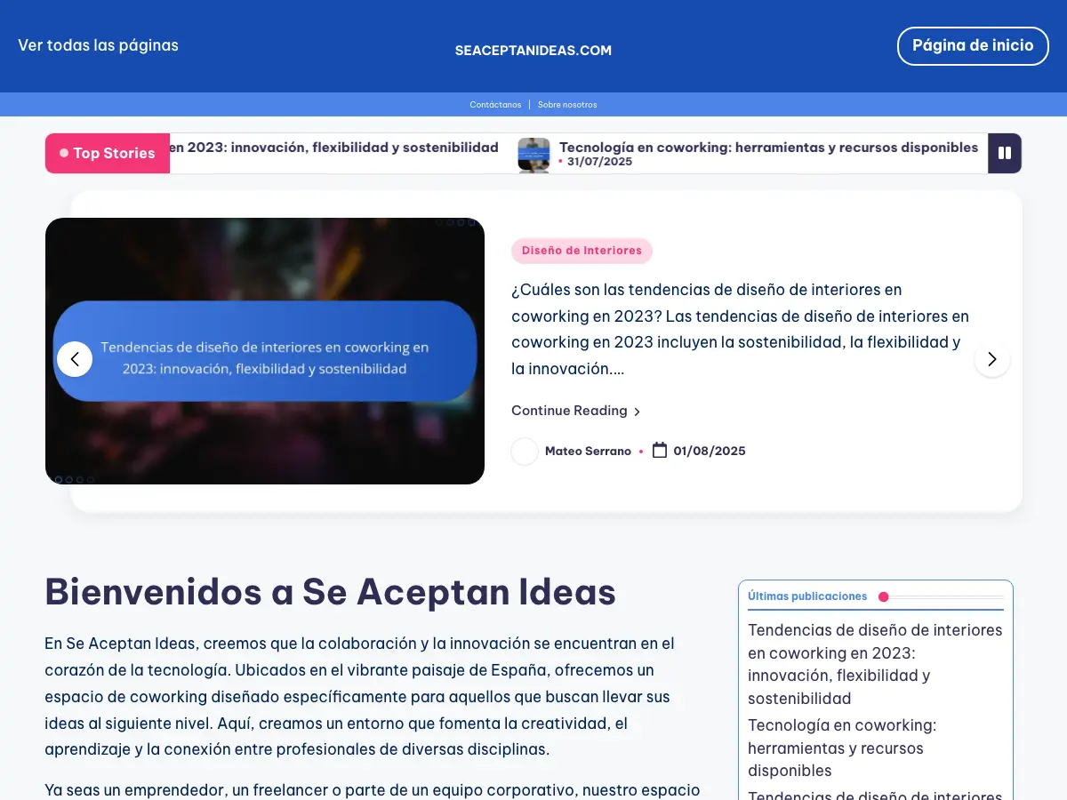 Se Aceptan Ideas's website