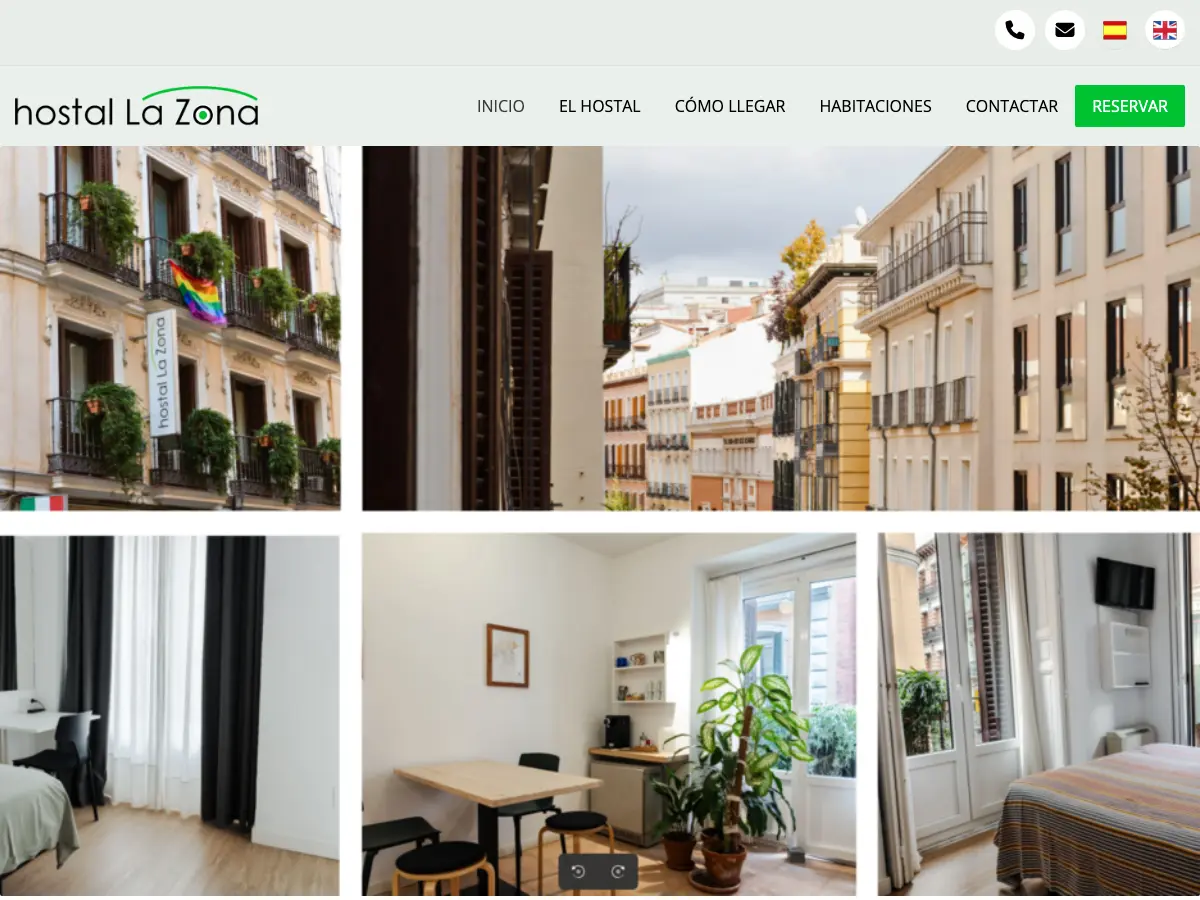 Hostal La Zona's website