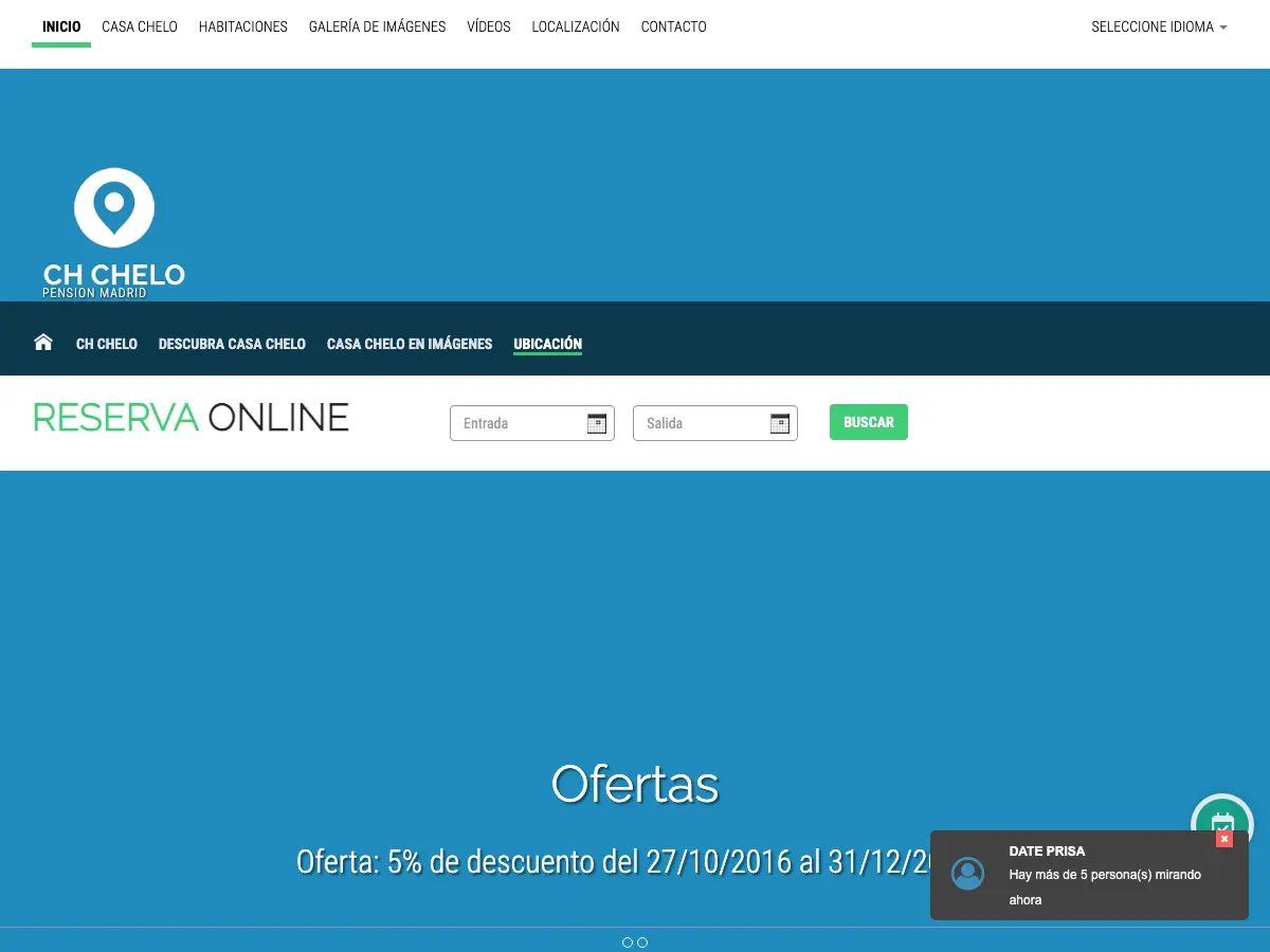 Hostal Chelo's website