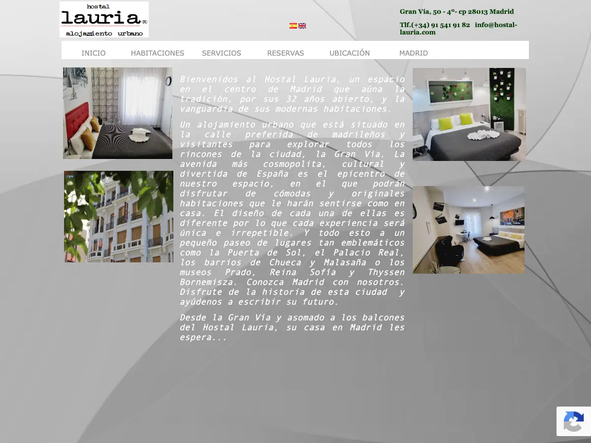 Hostal Lauria's website