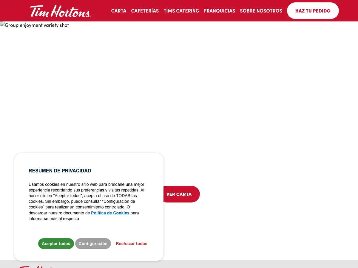 Tim Hortons's website