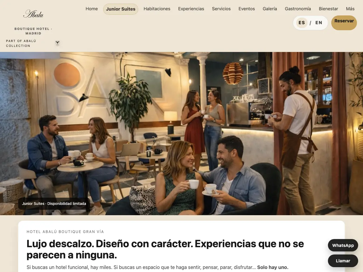 Abalu - Design & boutique Gran Vía's website