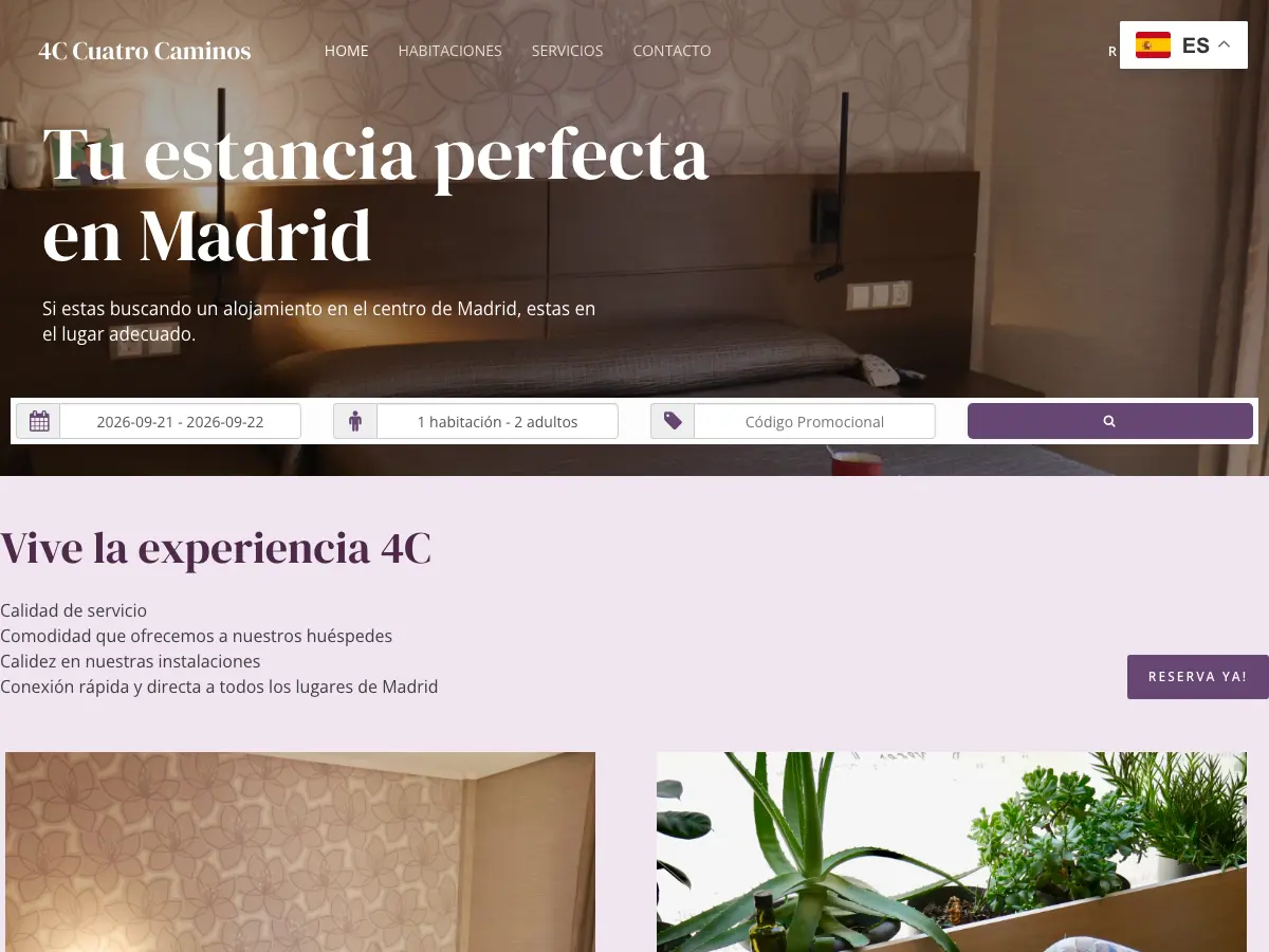 Hostal 4C Cuatro Caminos's website