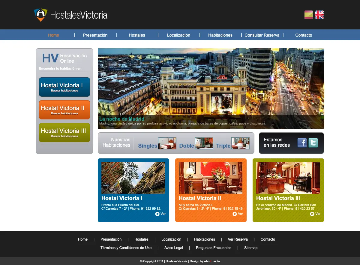 Hostal Victoria II's website