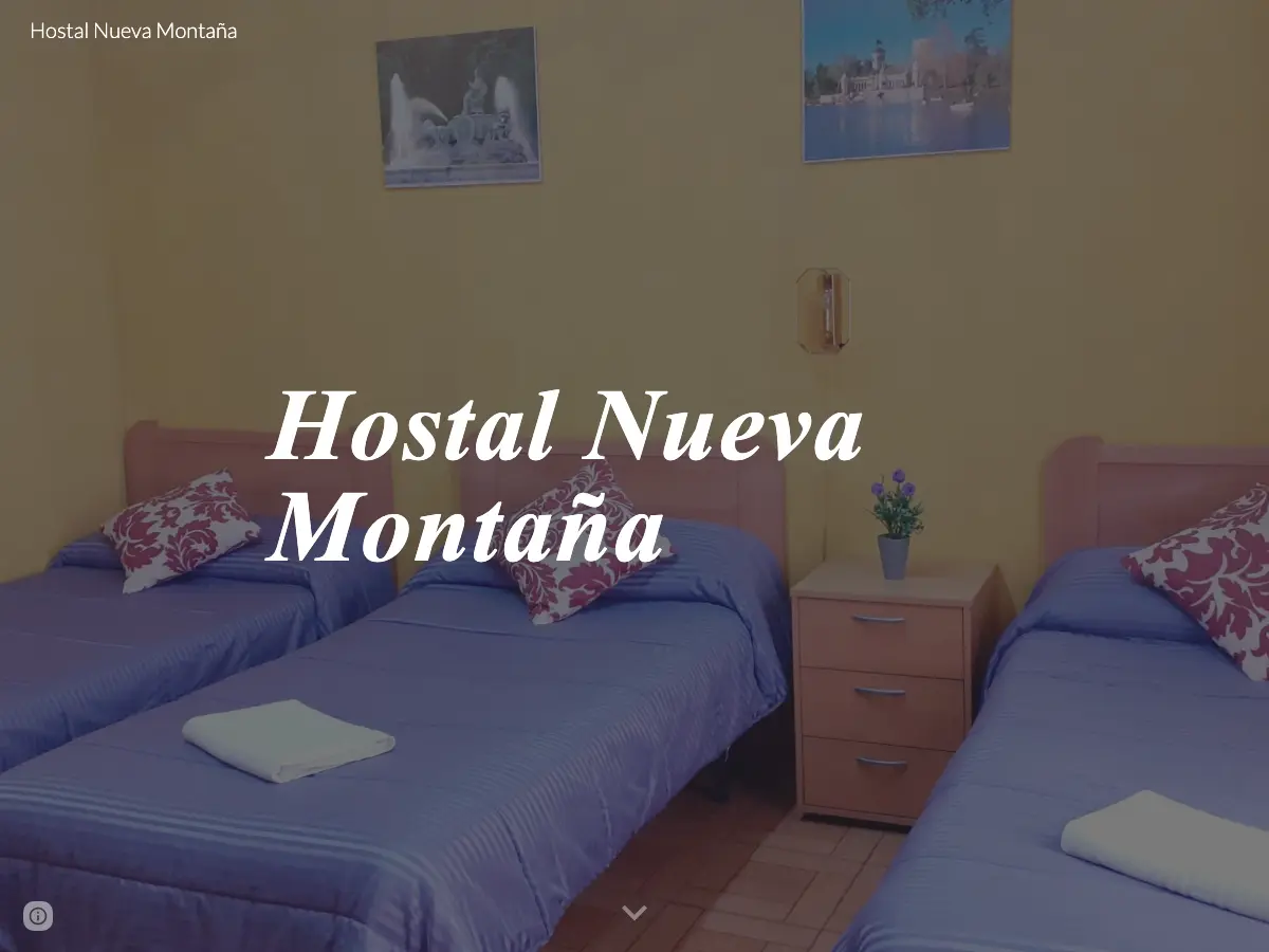 Hostal Nueva Montaña's website