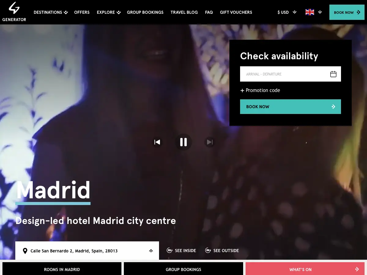 Generator Madrid's website
