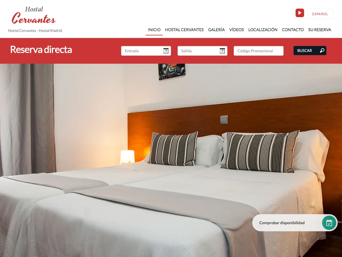 Hostal Cervantes's website