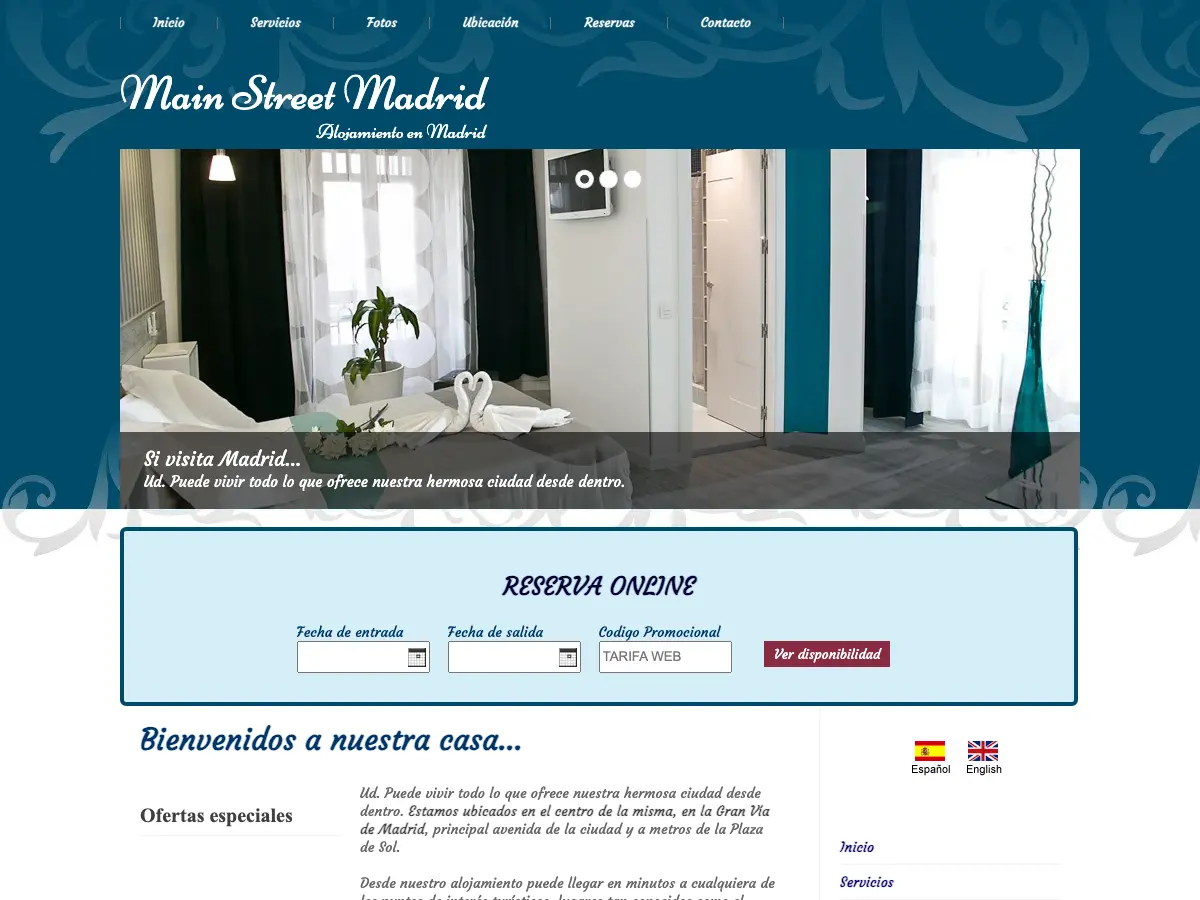Hostal Main Street Madrid's website