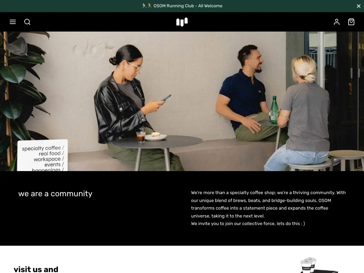 Osom Cantine's website
