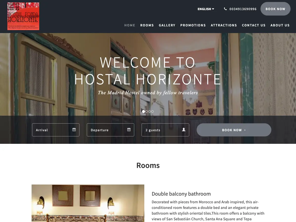 Hostal Horizonte's website