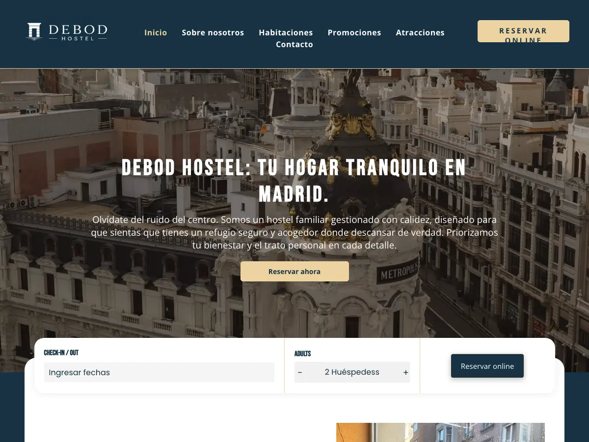 DEBOD HOSTEL's website