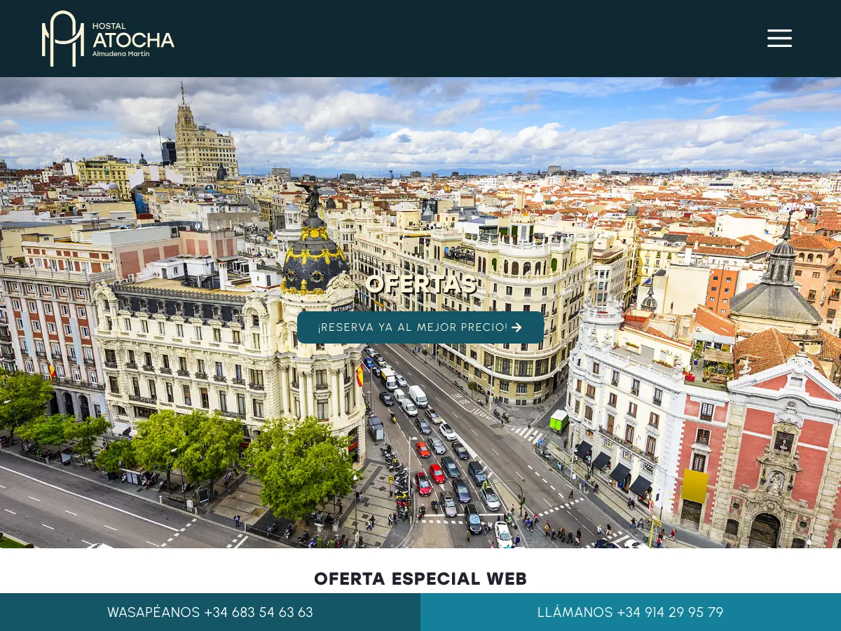 Hostal Atocha Almudena Martin's website