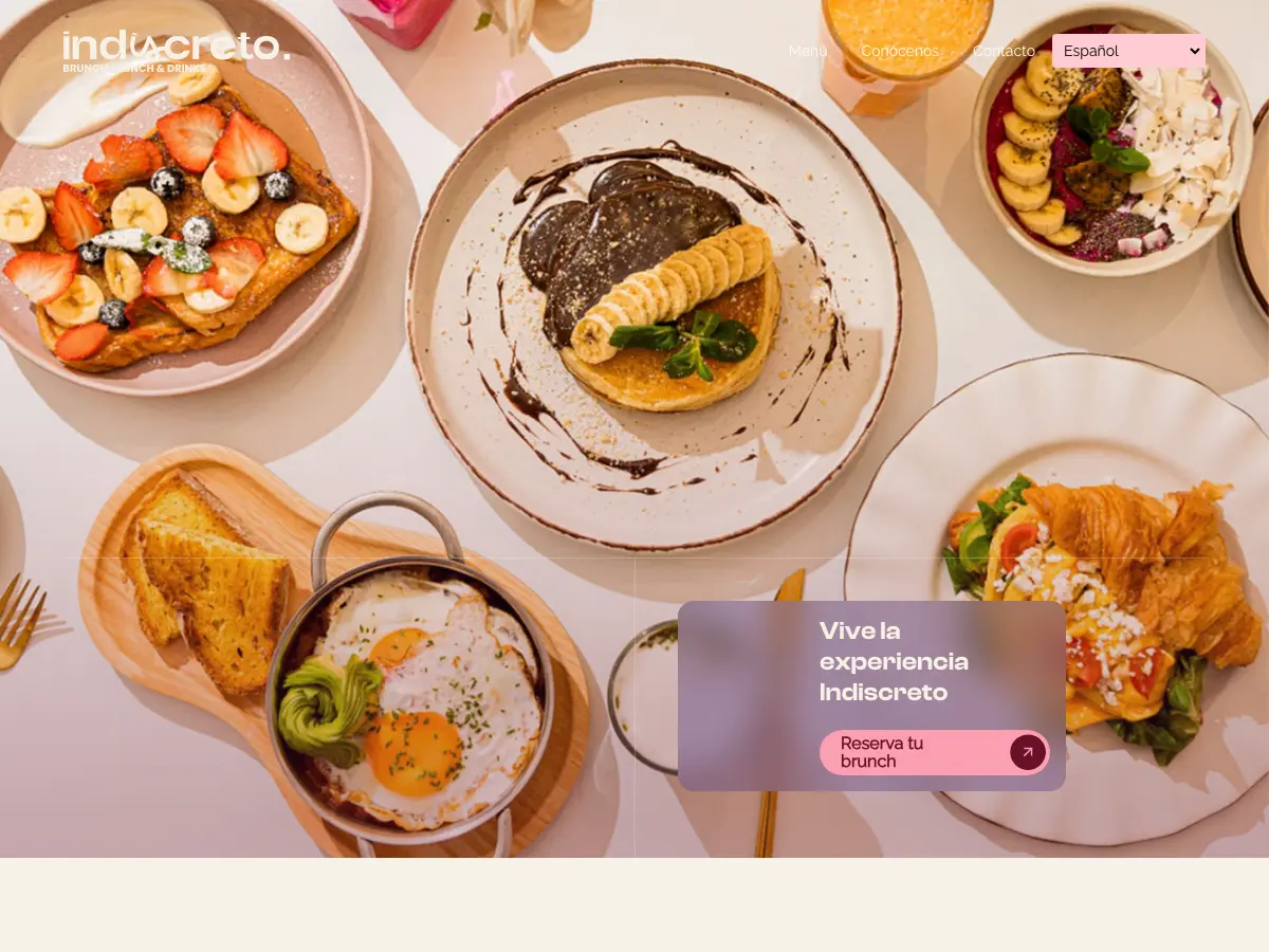 Indiscreto Brunch's website