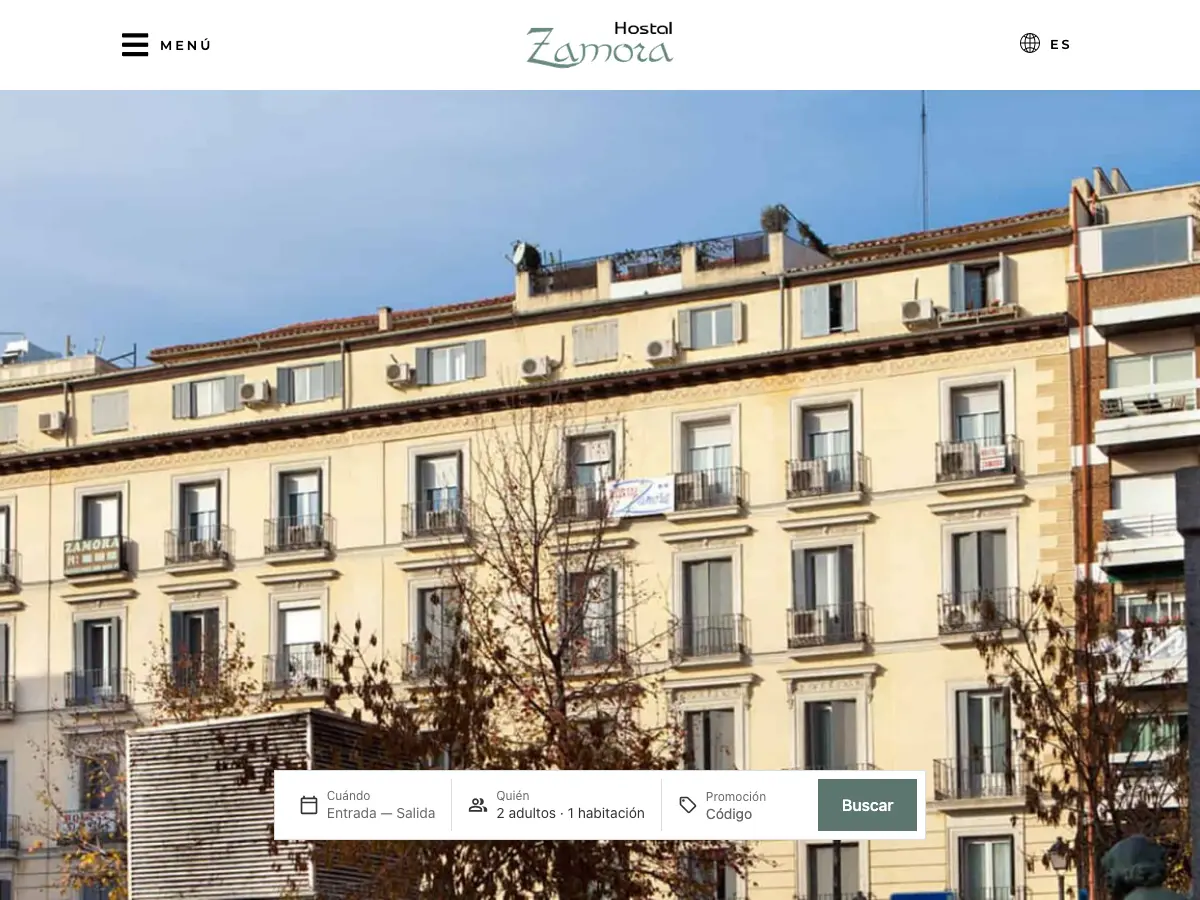 Hostal Zamora's website