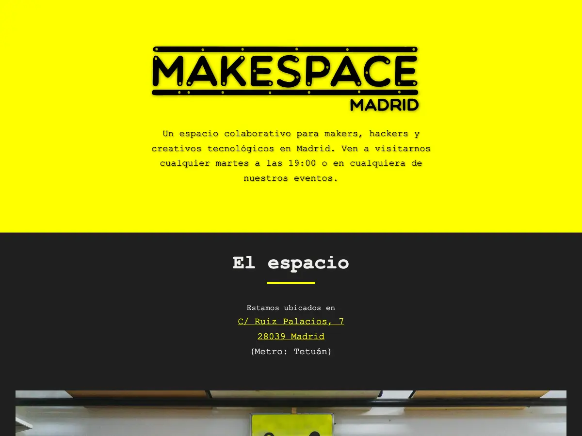 MakeSpace Madrid's website