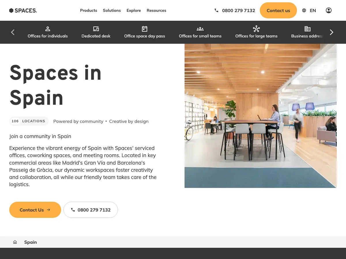 Spaces's website