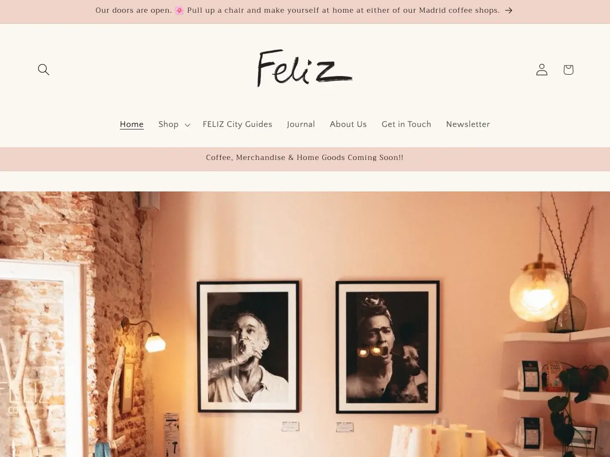 FELIZ COFFEE TO STAY's website
