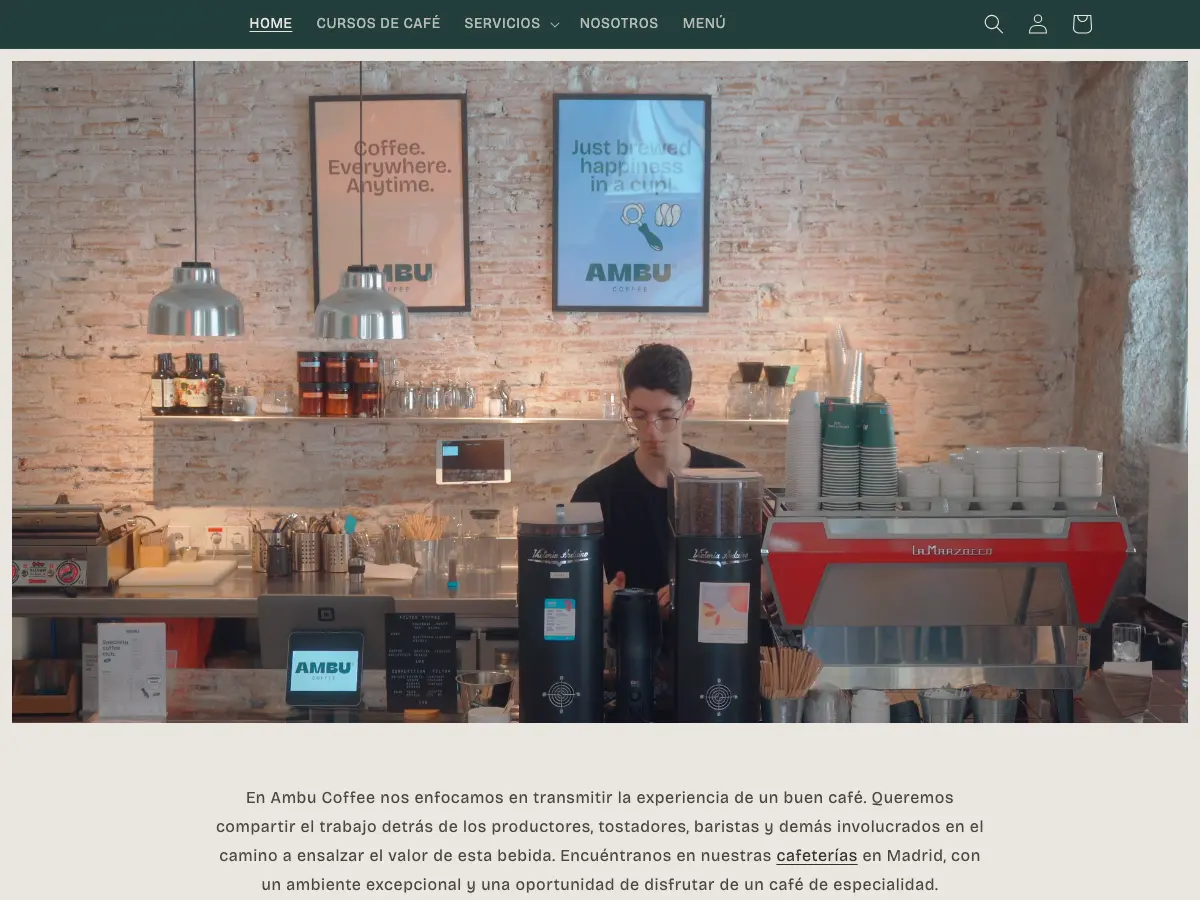 Ambu Coffee's website