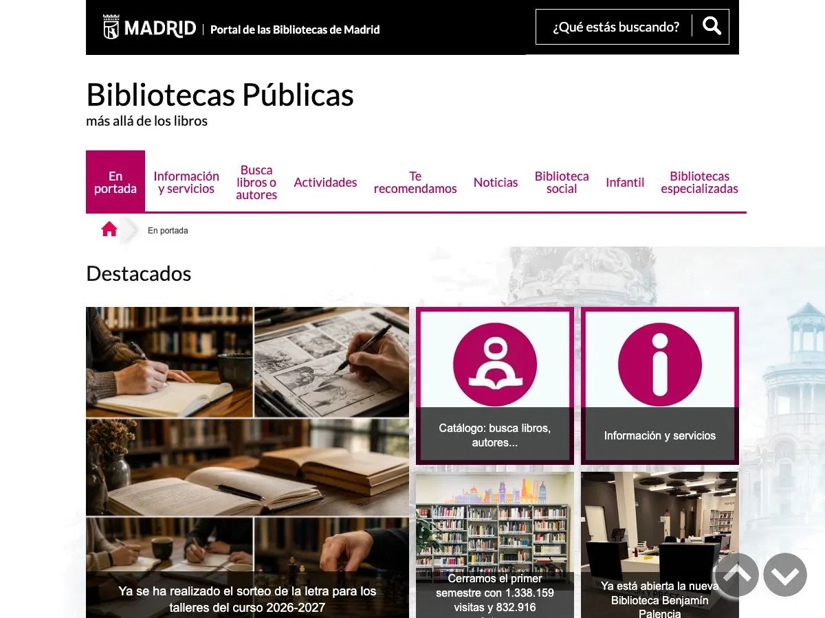 Jose Saramago Municipal Public Library's website