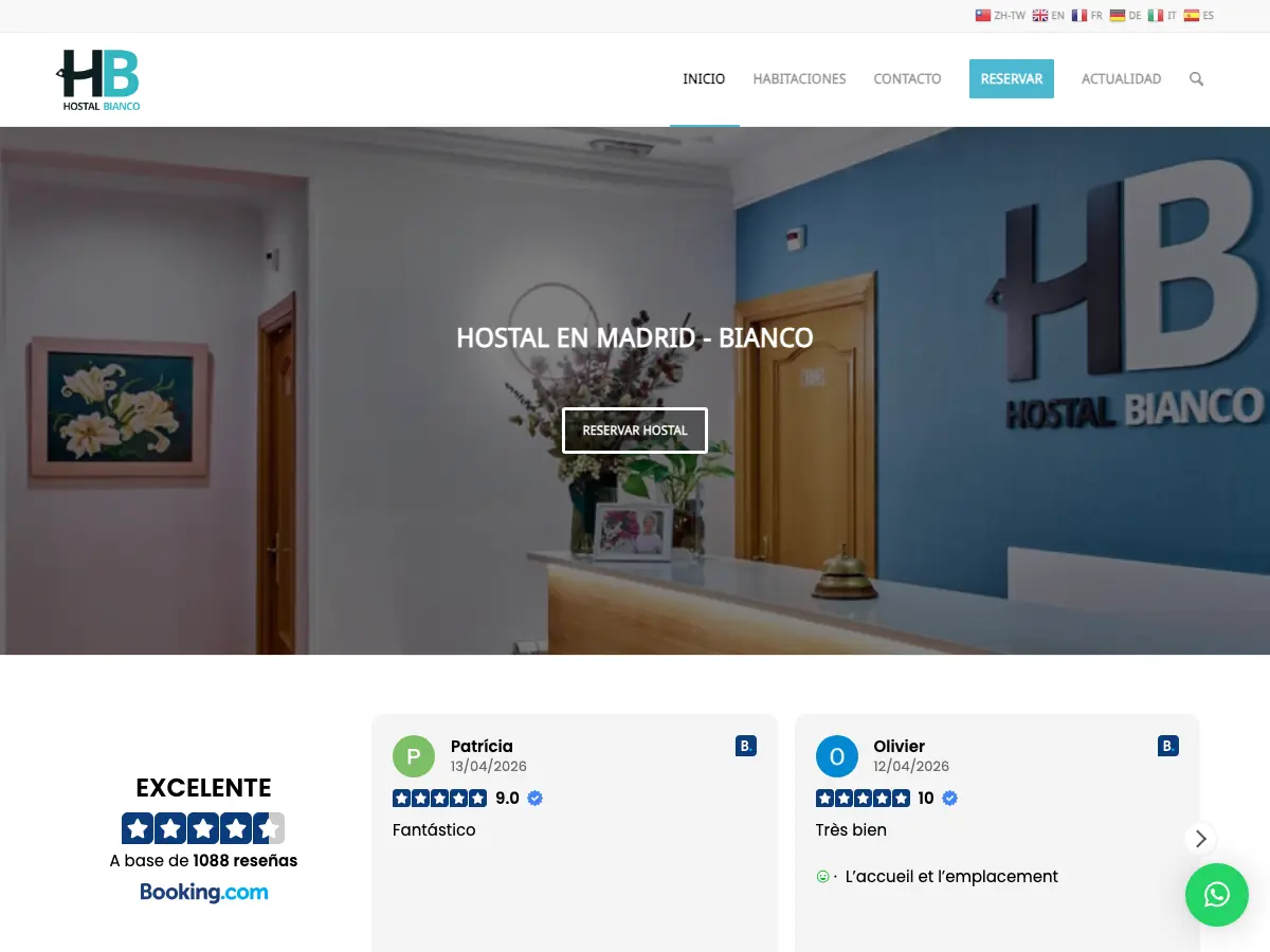 Hostal Bianco's website