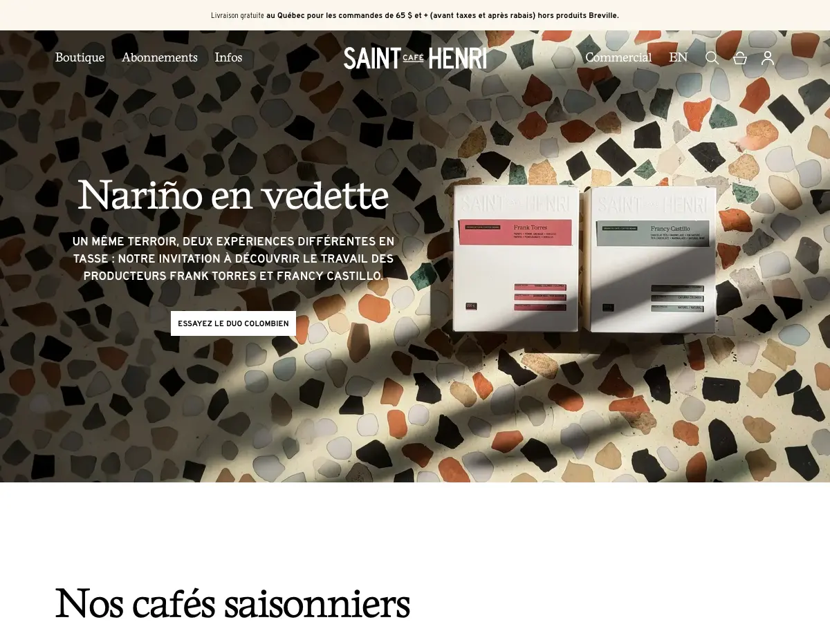 Café Saint-Henri (Saint-Roch)'s website
