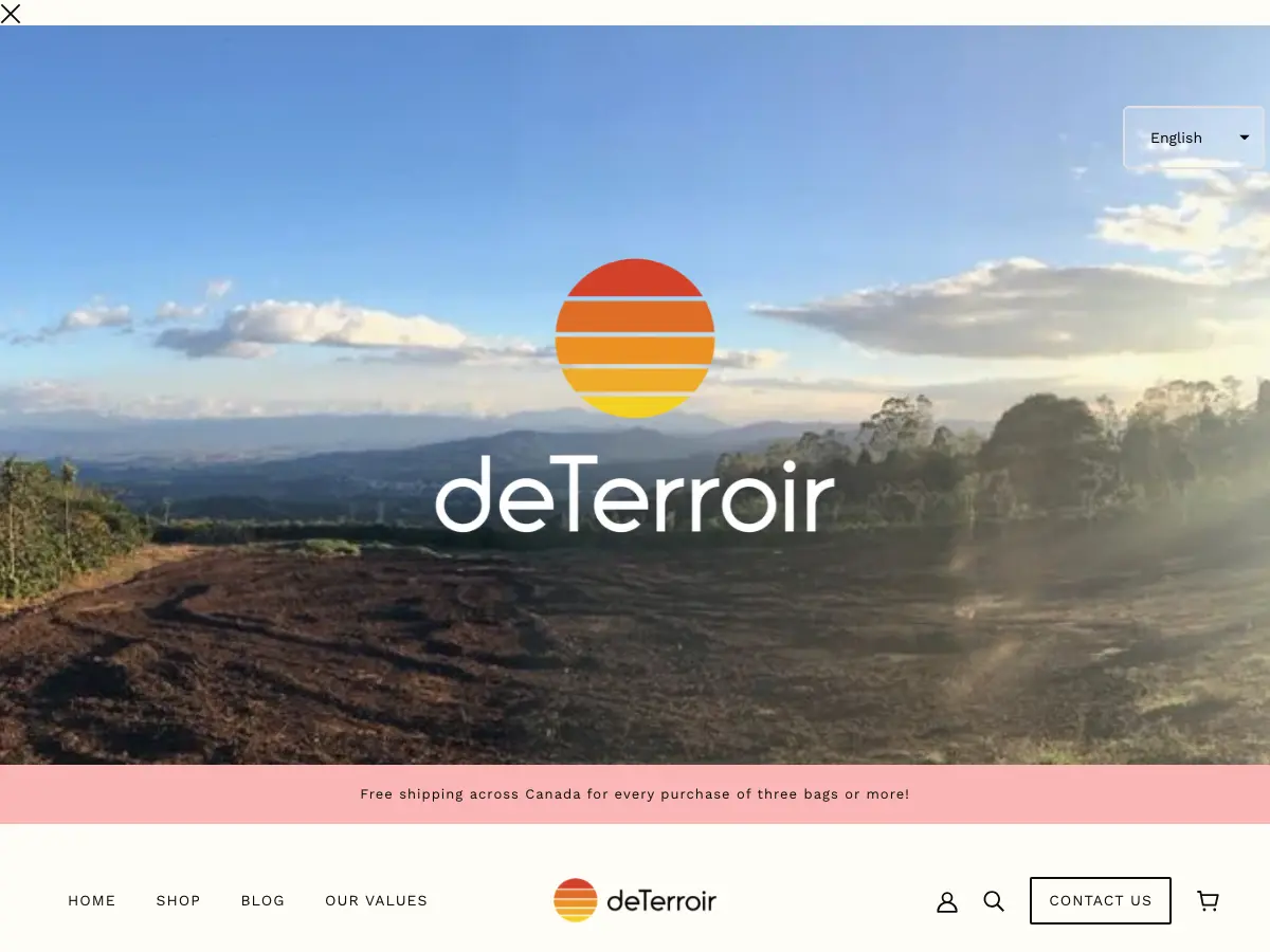 deTerroir café's website