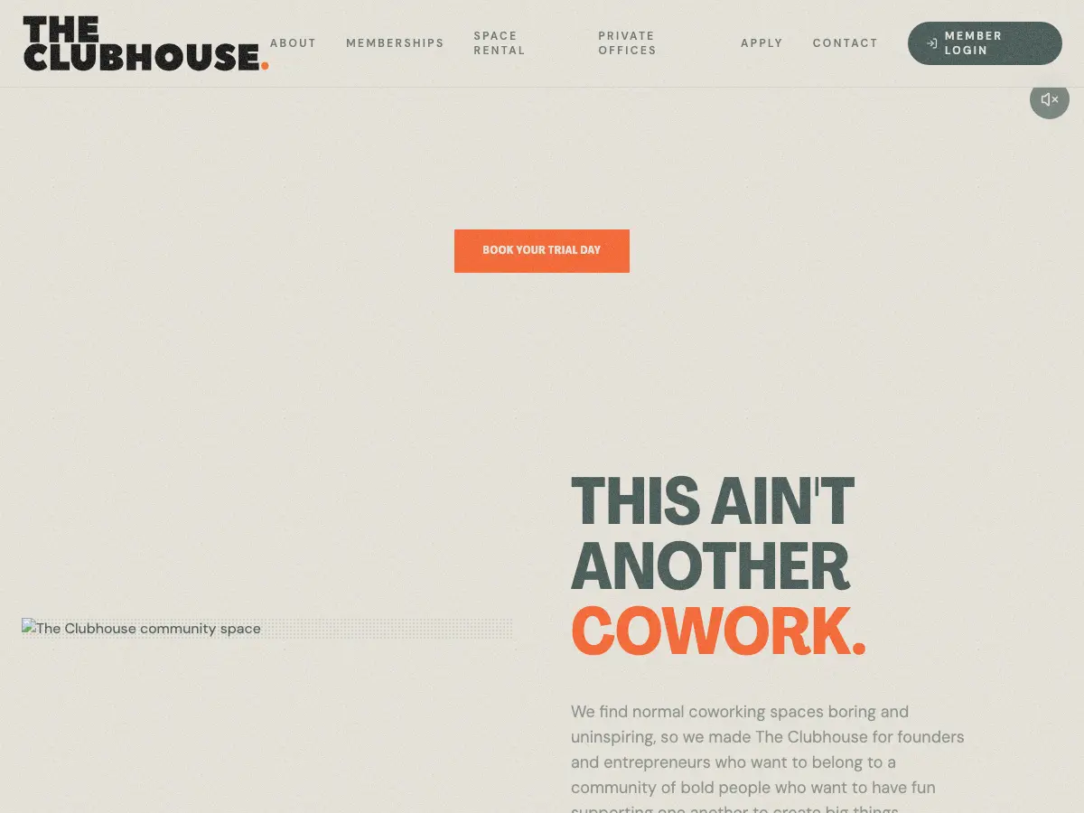 The Clubhouse | Founder's Cowork Community's website