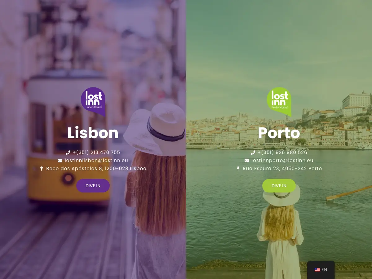 Lost Inn Lisbon Hostel's website