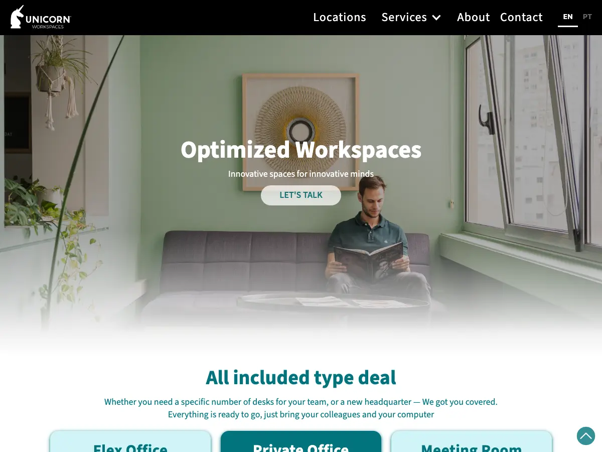 Unicorn Workspaces Events's website