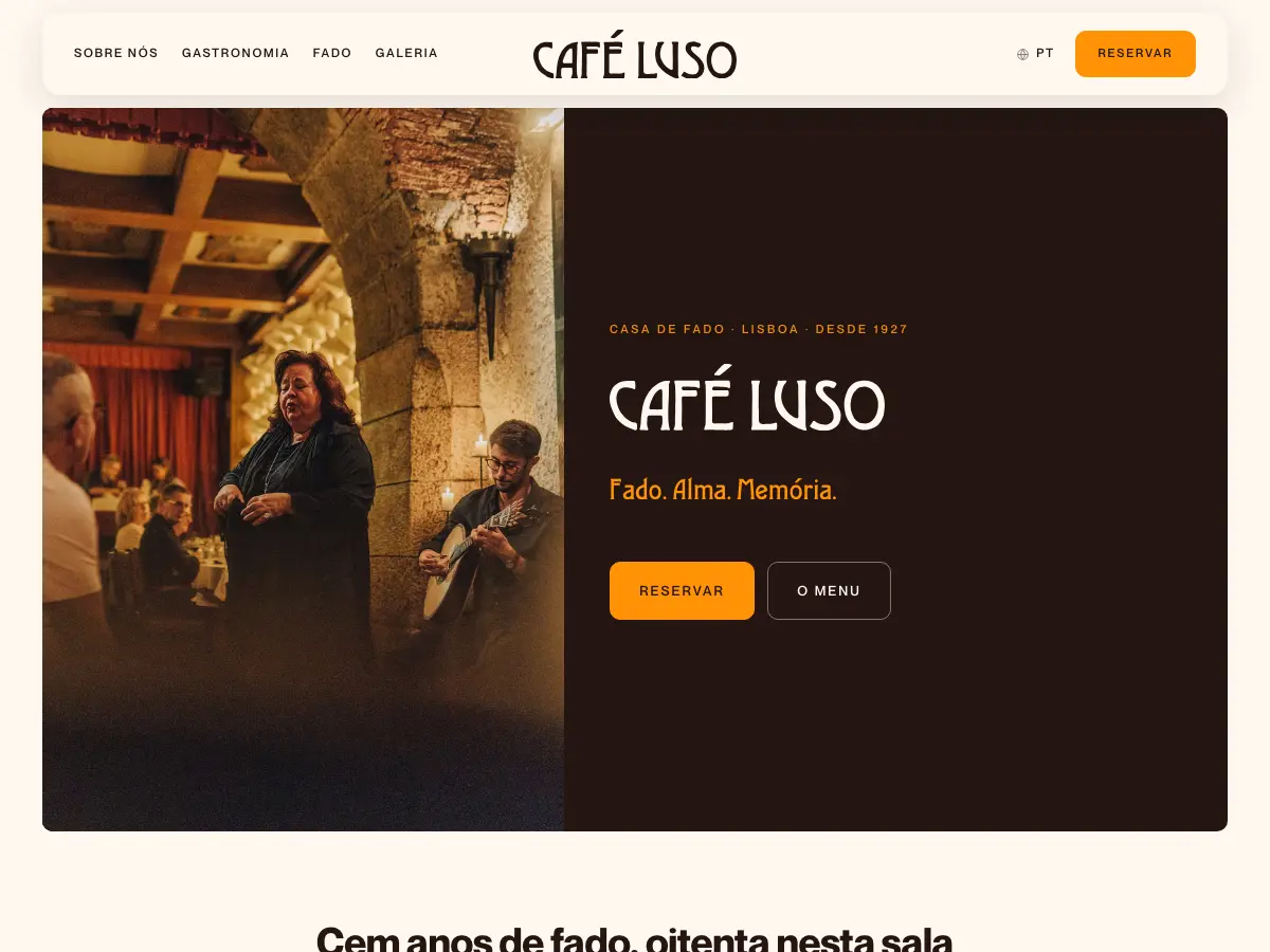 Café Luso's website