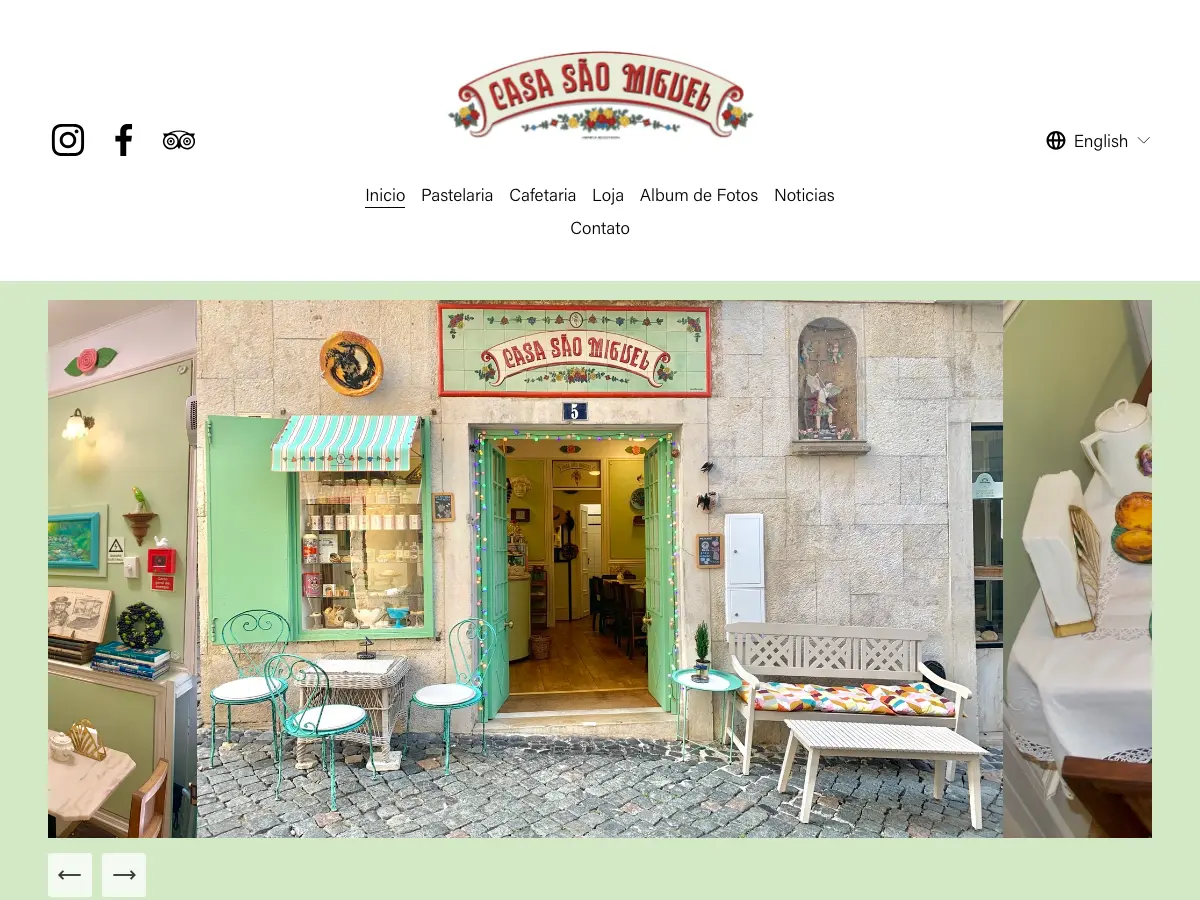 Casa São Miguel's website