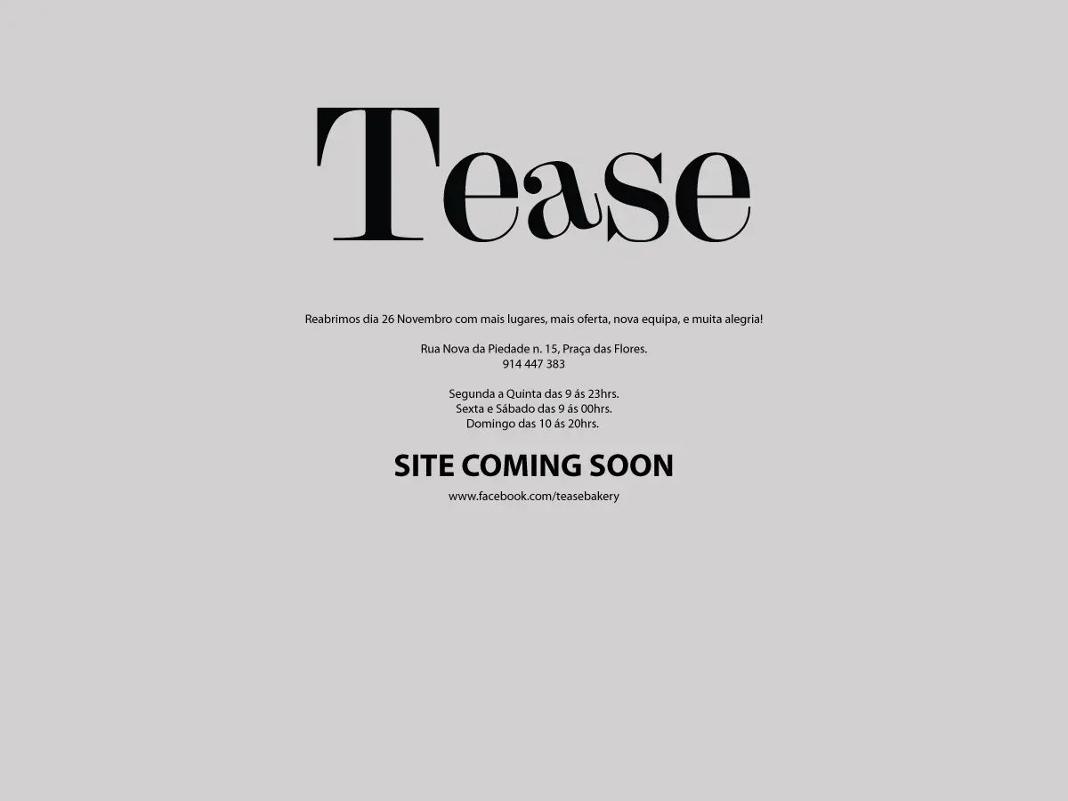 Tease's website