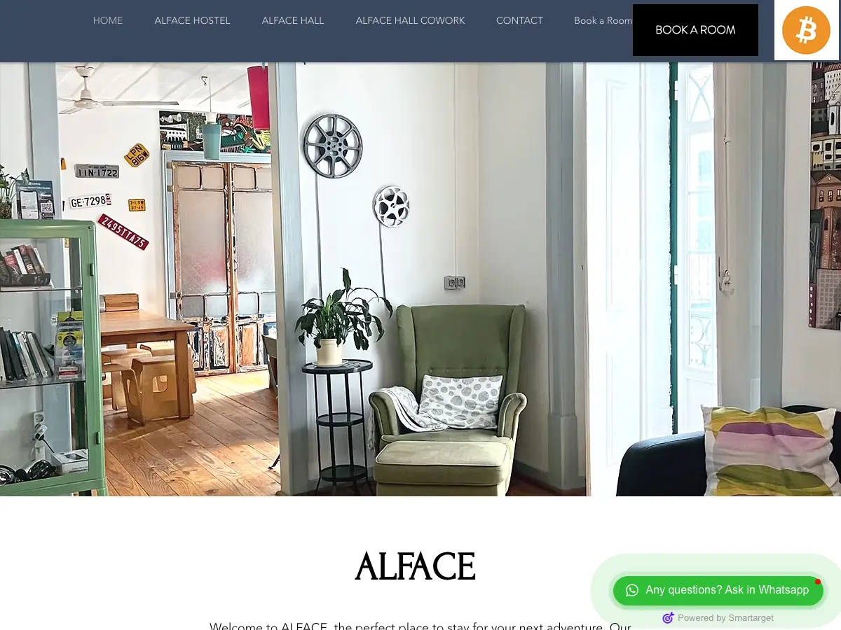 Alface Hall Hostel & Bar's website