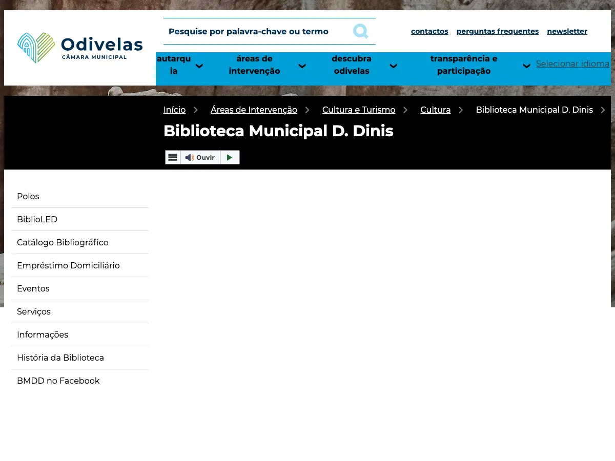 Biblioteca Municipal D. Dinis's website
