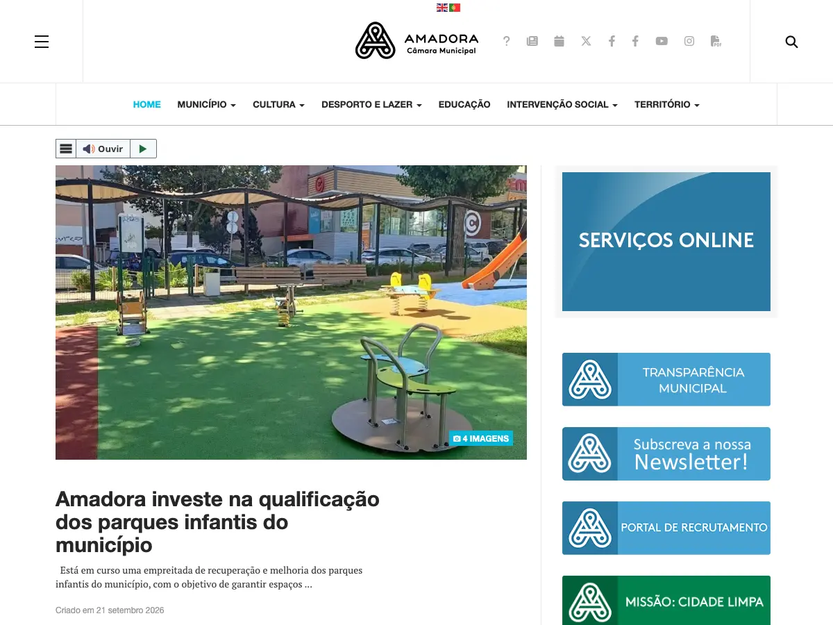 Biblioteca Municipal Fernando Piteira Santos's website